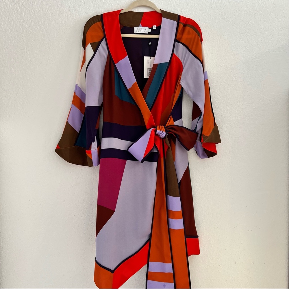 Tanya Taylor 100% Silk Wrap Dress